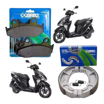 Imagem de Kit Pastilha E Lona Traseira Honda Elite 125 2019 Lead 110cc