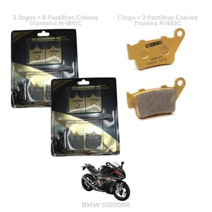 Imagem de Kit Pastilha Freio Cerâmica Dianteira e Traseira Cobreq N-1810C x2 e N-932C BMW S1000 RR R