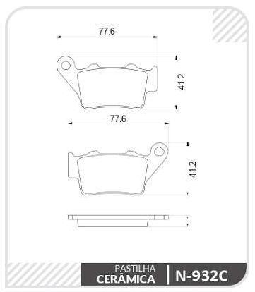 Imagem de Kit Pastilha Freio Cerâmica Dianteira e Traseira Cobreq N-1810C x2 e N-932C BMW S1000 RR R