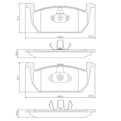 Imagem de Kit Pastilha Freio Cerâmica Polo T-Cross Virtus Diant Mando