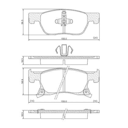 Imagem de Kit Pastilha Freio Chevrolet Cruze 1.4 2017 a 2020 Dianteira Frasle PD1517