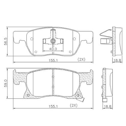 Imagem de Kit Pastilha Freio Dianteira Cruze 1.4 2016 a 2023 Lonaflex
