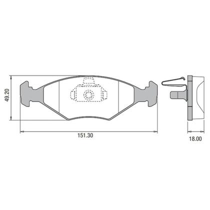 Imagem de Kit Pastilha Freio Fiat Palio 98 a 2009 Dianteira Teves PD60NA Frasle