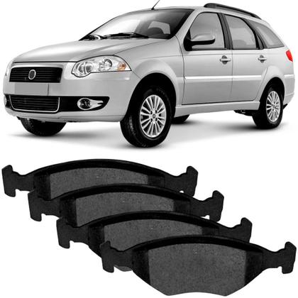 Imagem de Kit Pastilha Freio Fiat Palio Siena 96 a 2017 Dianteira Lonaflex P60
