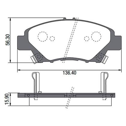 Imagem de Kit Pastilha Freio Honda City 2014 a 2017 Dianteira Frasle