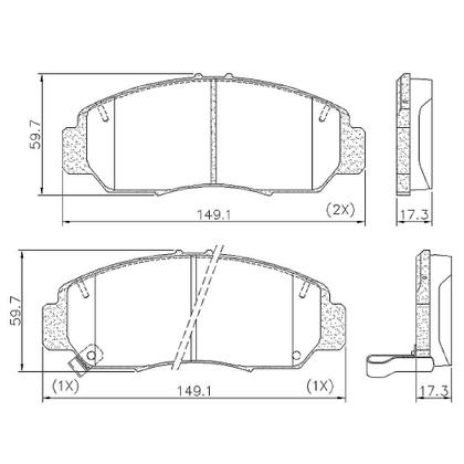 Imagem de Kit Pastilha Freio Honda Civic 2012 a 2016 Dianteira