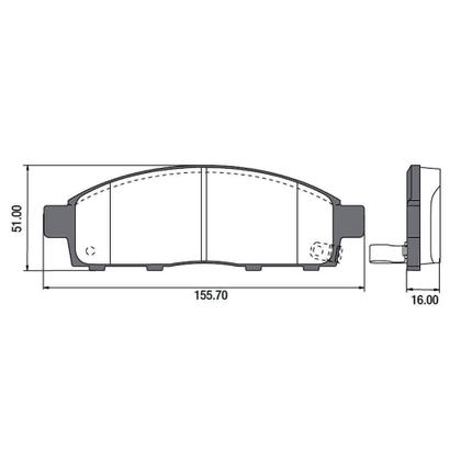 Imagem de Kit Pastilha Freio Mitsubishi L200 2008 a 2017 Dianteira Tokico Frasle