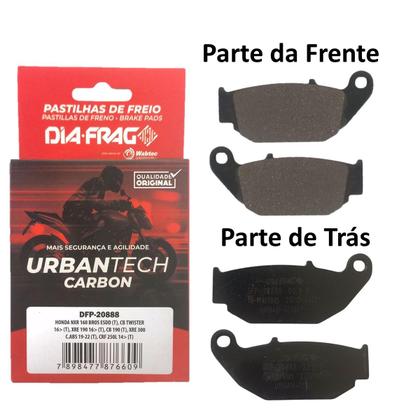 Imagem de Kit Pastilha Freio Nxr Bros 160 2025, Xre 190 2025 Freio Abs
