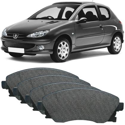 Imagem de Kit Pastilha Freio Peugeot 206 2001 a 2010 Dianteira Bosch Cobreq