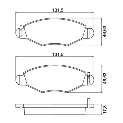 Imagem de Kit Pastilha Freio Peugeot 206 2001 a 2010 Dianteira Bosch Cobreq