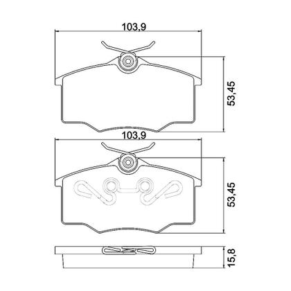 Imagem de Kit Pastilha Freio Saveiro 95 a 2013 Dianteira RCPT02080 Original TRW