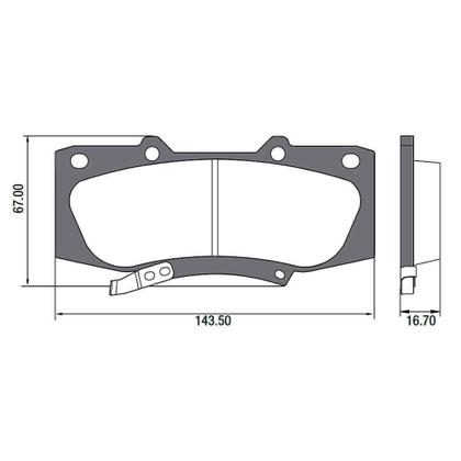 Imagem de Kit Pastilha Freio Toyota Hilux 2008 a 2012 Dianteira Advics Frasle