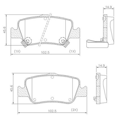 Imagem de Kit Pastilha Freio Traseira Cerâmica Corolla 2007 a 2019