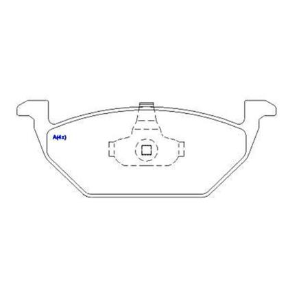 Imagem de Kit Pastilha Freio Volkswagen Golf 2002 a 2017 Dianteira Teves Syl