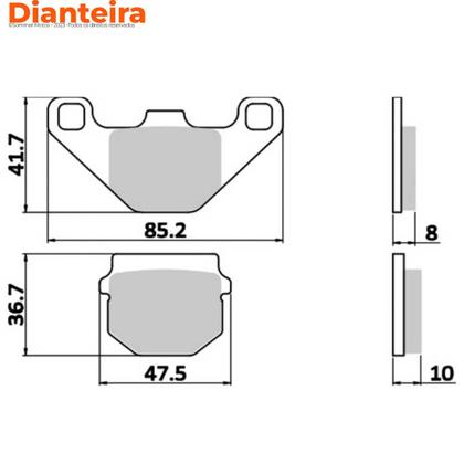 Imagem de Kit Pastilha + Lona Freio Burgman 125 Valencia Brakes/Fischer