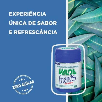Imagem de Kit Pastilha Valda Friends Mentol Eucalipto 6 Potes de 50g