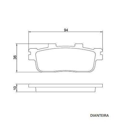 Imagem de Kit Pastilhas de Freio Dafra Next 250 2012 2013 2014
