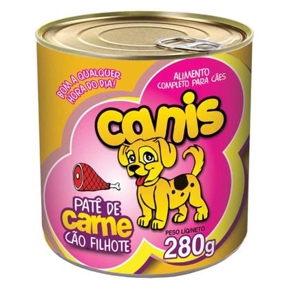 Imagem de Kit Patê Para Cachorro Canis Filhote Sabor Carne 280gr 12un