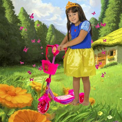 Imagem de Kit Patinete com Regulagem na Altura Rosa e Vestido Princesa