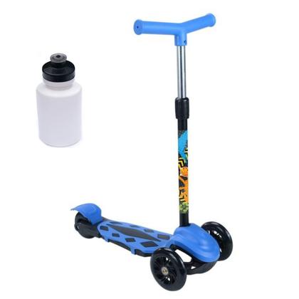 Imagem de Kit Patinete Infantil Ajustável 40Kg Power Azul + Garrafinha