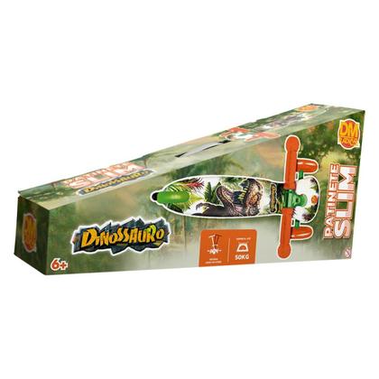 Imagem de Kit Patinete Infantil Dino Radical Ajustável 50Kg e Capacete