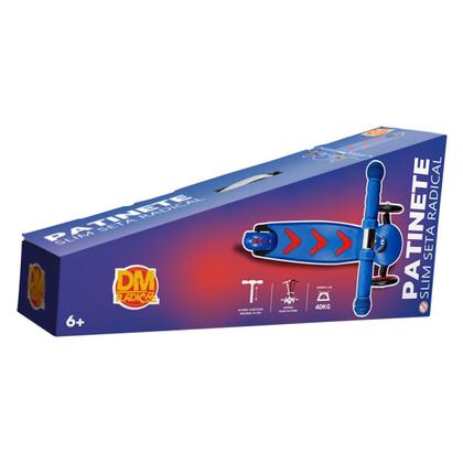 Imagem de Kit Patinete Menino Seta Radical Ajustável Azul e Capacete