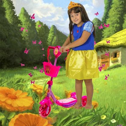 Imagem de Kit Patinete para Crianças de 3 4 5 Anos Rosa Luz Som