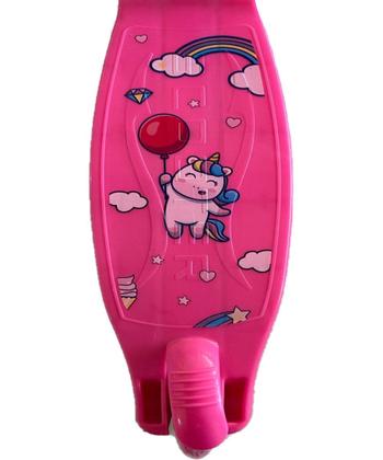 Imagem de Kit Patinete Rosa Crianças Unicórnio Até 40Kg Luz Led Squeeze