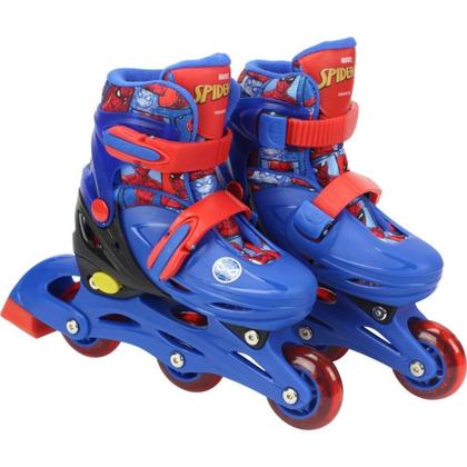 Imagem de Kit Patins 2 em 1 3 Rodas Tamanho 28-31 Homem Aranha - Bbr - BBR Toys