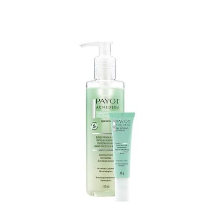 Imagem de Kit Payot Acnederm Gel Hidratante Antiacne Secativo Sabonete Líquido e Tônico (4 produtos)