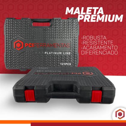 Kit Pci Ferramentas Pci-1d51r 121 Pcs Jogo Soquete Chave Combinada