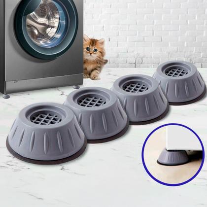 Imagem de Kit Pé Ajustável Para Máquina Lava Roupa Secadora Geladeira