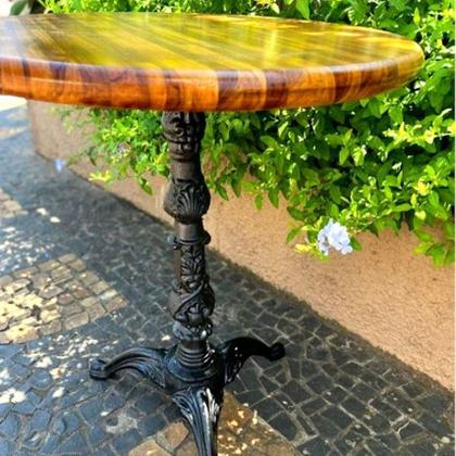 Imagem de Kit Pé de Mesa Base e Trava Veroninha em Ferro Fundido