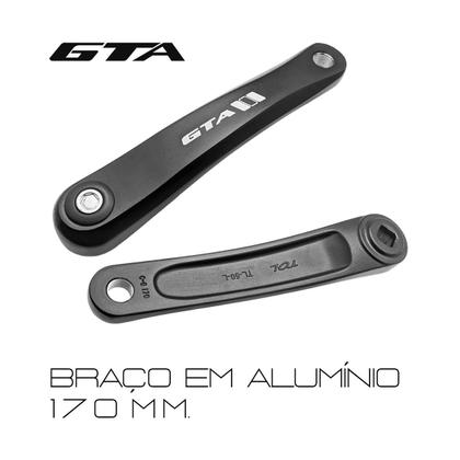 Imagem de Kit Pe De Vela Triplo Bike Gta Alumínio 42/34/24 Pedivela Três Coroas Index 21v 3x8 3x9 + Movimento Central Ponta Quadrada 122.5mm Rolamento