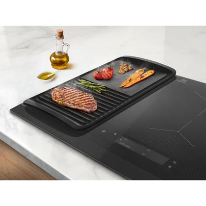 Imagem de Kit Pedra para Pizza Electrolux de Pedra Sabão + Chapa Grill Electrolux de ferro fundido para Fogões a gás, elétrico e de indução