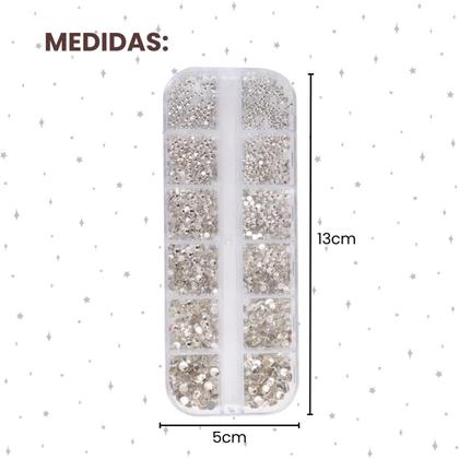 Imagem de Kit Pedrinhas Cristais Para Decoração + Cola Para Unhas Com Pincel
