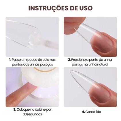 Imagem de Kit Pedrinhas Cristais Para Decoração + Cola Para Unhas Com Pincel