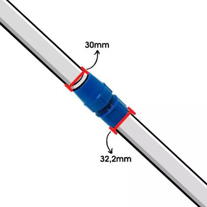 Imagem de Kit Pegador e Trava para Cabo de Alumínio Telescópico Brustec  Acessórios para Limpeza de Piscina