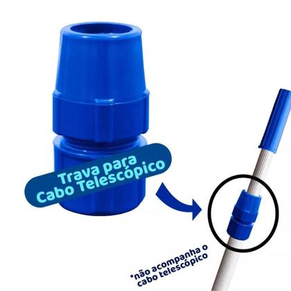 Imagem de Kit Pegador e Trava para Cabo de Alumínio Telescópico Brustec  Acessórios para Limpeza de Piscina