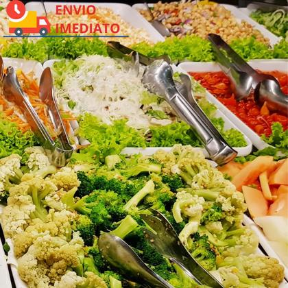 Imagem de Kit Pegador Massa Salada Universal Buffet Self Service 6 uni