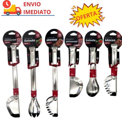 Imagem de Kit Pegador Massa Salada Universal Buffet Self Service 6 uni