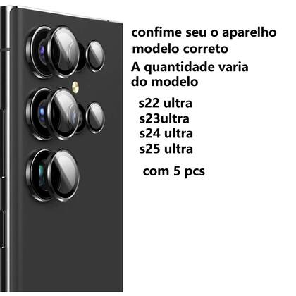 Imagem de Kit Película Lente Câmera Lisa Ou Brilho Compatível Com Samsung Galaxy S23 S24 S25 S26 Fe Plus Ultra