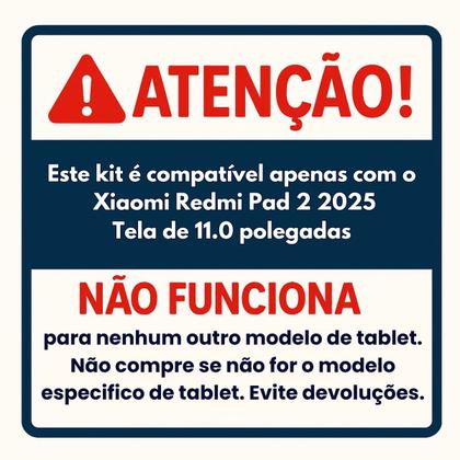 Imagem de Kit Pelicula Tablet Xiaomi Redmi Pad 2 + Caneta Stylus