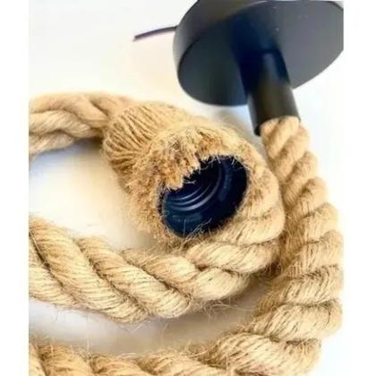 Imagem de Kit pendente corda 1m c/ lâmpada filamento led st64