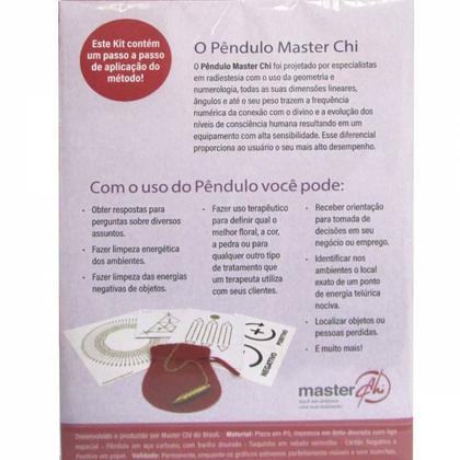 Imagem de Kit Pêndulo para Radiestesia e Radiônica com Manual  Pêndulo  Gráficos  Dourado