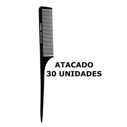 Imagem de Kit pente carbono dentes largos cabo pontiagudo marco boni