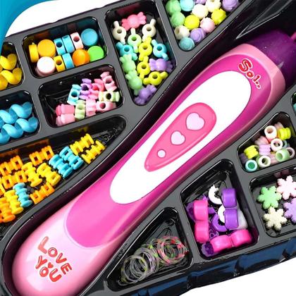 Imagem de Kit Penteado Infantil com Miçangas Coloridas Entrega Já