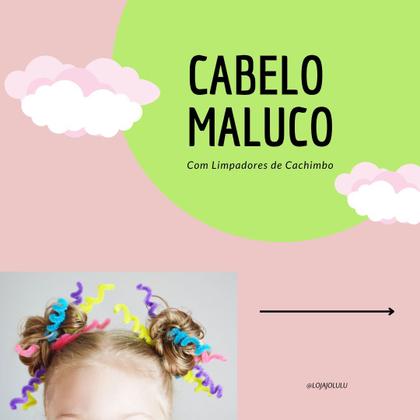 Imagem de Kit Penteado Maluco Cabelo Divertido Limpador De Cachimbo