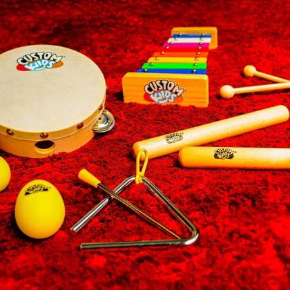 Imagem de Kit percussao infantil com triangulo custom kids ckpt 4t