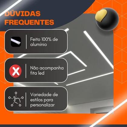 Imagem de Kit Perfil Embutir No Frame Duplo +fita 240 Leds + Fonte 10a